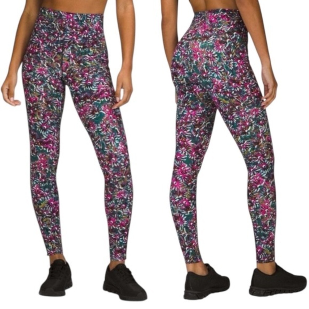 Lululemon Base Pace High-Rise Tight 28" Brushed Floral Electric Multi 14